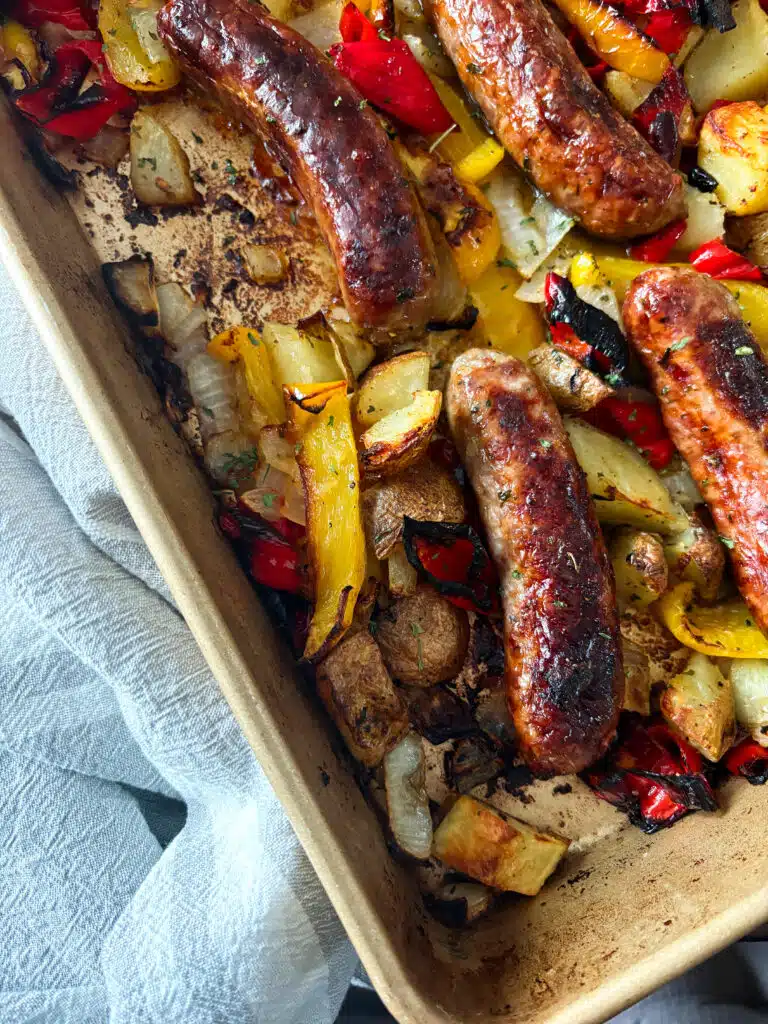 Sausage and Peppers on a Sheet Pan