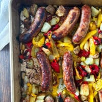 Sausage and Peppers on a Sheet Pan
