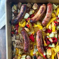 Sausage and Peppers on a Sheet Pan