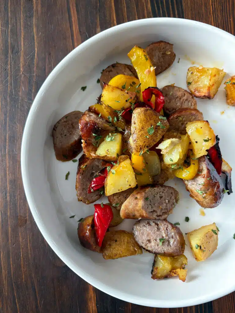 Sausage and Peppers on a Sheet Pan